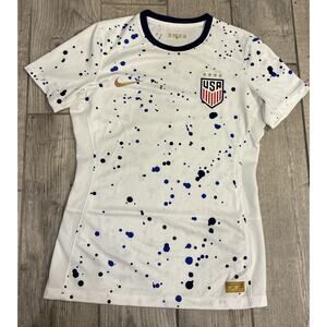 Nike Women’s USWNT 2023 Home Soccer Jersey Paint Splatter Small Slim Fit USA
